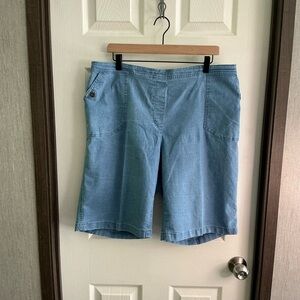 Allison Daley Women's Blue Denim Shorts Size 16W